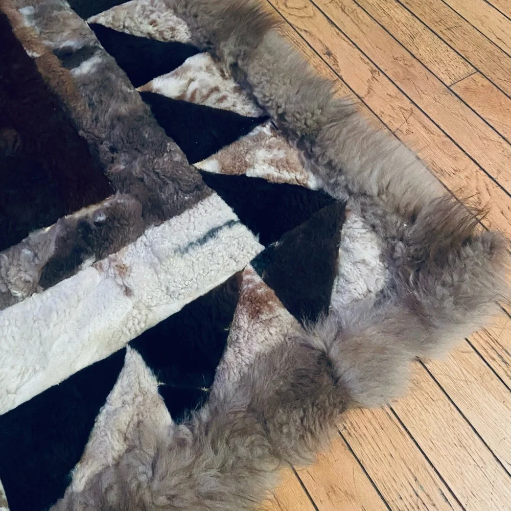 SUPER RARE Large Genuine Alpaca Wall-hanging Rug - “A Woman Scorned” - 68” x 51”